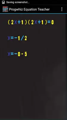 Progwhiz Equation Teacher android App screenshot 0