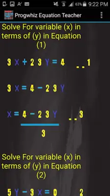 Progwhiz Equation Teacher android App screenshot 2